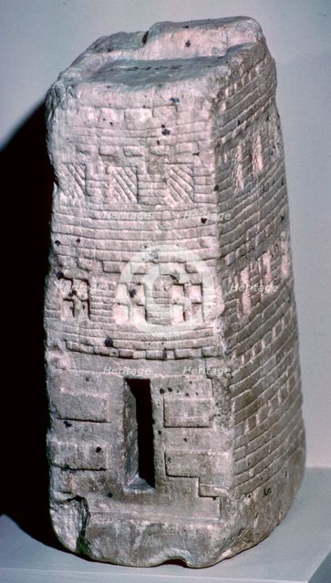 Limestone model of an ancient Egyptian house. Artist: Unknown