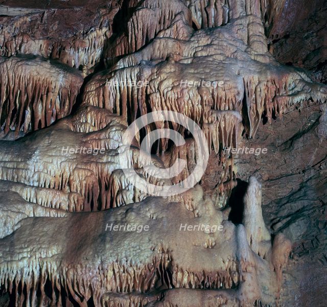 Limestone caves in Hungary. Artist: CM Dixon Artist: Unknown