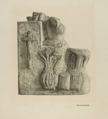 Limestone Font, 1935/1942. Creator: Ursula Lauderdale