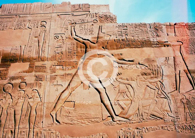 Limestone relief of Pharaoh Seti I, Karnak, Egypt, c1290-c1279 BC. Artist: Unknown