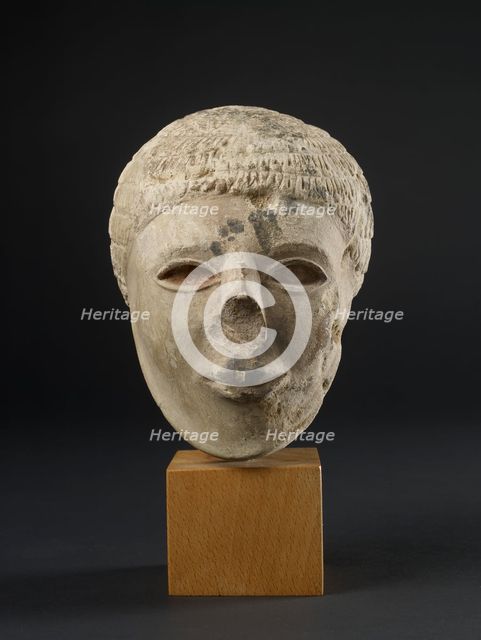 Limestone statuette of a bearded man, Protodynastic Period (Egypt) (c3300-c3200 BC). Artist: Unknown.