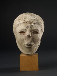 Limestone statuette of a bearded man, Protodynastic Period (Egypt) (c3300-c3200 BC)