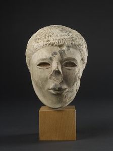 Limestone statuette of a bearded man, Protodynastic Period (Egypt) (c3300-c3200 BC)