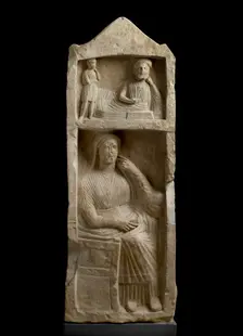 Limestone tomb stele, relief, Hellenistic Period (Cyprus), c325-30BC