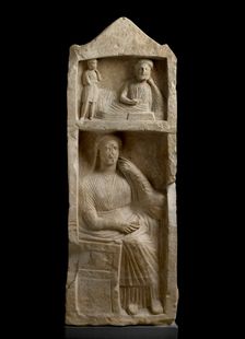 Limestone tomb stele, relief, Hellenistic Period (Cyprus), c325-30BC