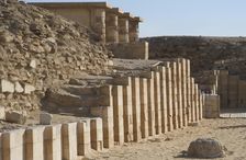 Limestone walls, Djoser's complex, Saqqara, Egypt, Old Kingdom, 3rd Millennium (2003). Creator: Unknown