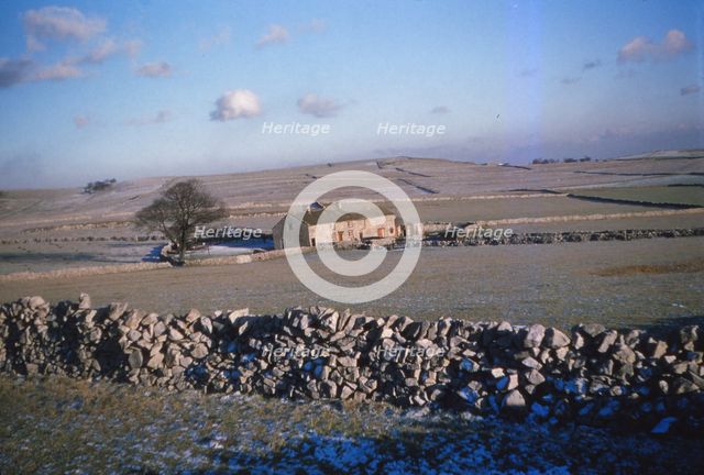Limestone Walls in winter, Peak District, Derbyshire, 20th century. Artist: CM Dixon.