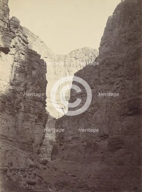 Limestone Walls, Kanab Wash, Colorado River, 1872. Creator: William H. Bell.