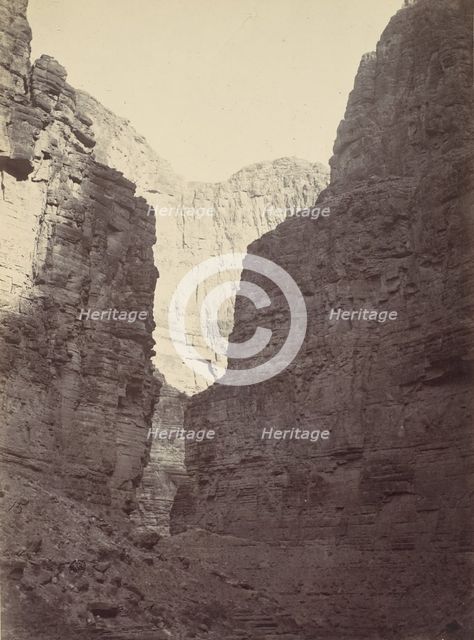 Limestone Walls, Kanab Wash, Colorado River, 1872. Creator: William H. Bell.