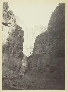 Limestone Walls Kanab Wash, Colorado River, 1872. Creator: William H. Bell