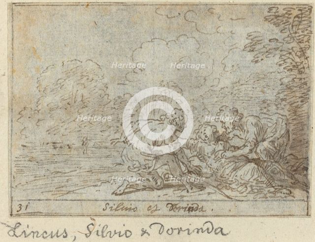 Linco, Silvio and Dorinda, 1640. Creator: Johann Wilhelm Baur.