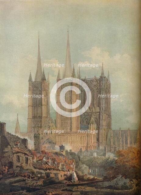 Lincoln Cathedral, 1794, (1921). Artist: Unknown