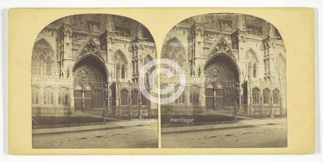Lincoln Cathedral, South Porch, mid-19th century.  Creator: W. Woodward.