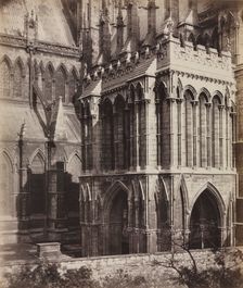 Lincoln Cathedral: The Galilee Porch, c. 1857. Creator: Roger Fenton (British, 1819-1869)