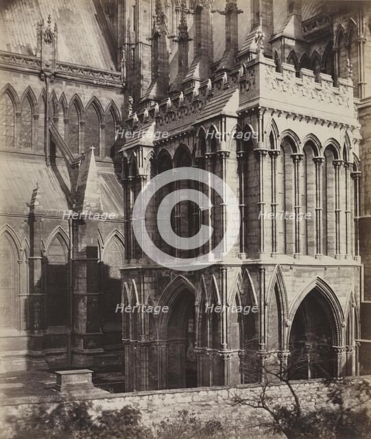 Lincoln Cathedral: The Galilee Porch, c. 1857. Creator: Roger Fenton (British, 1819-1869).