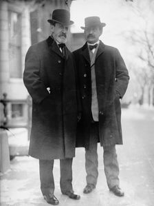 Lincoln Dixon, Rep. from Indiana, Right, with Senator Kern, 1911. Creator: Harris & Ewing