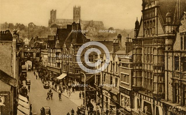 'Lincoln High Street', late 19th-early 20th century.  Creator: Francis Frith & Co.