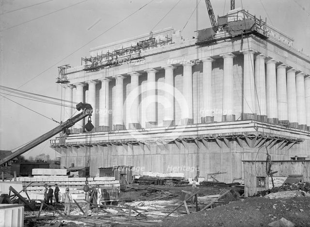 Lincoln Memorial - Under Construction, 1914. Creator: Harris & Ewing.