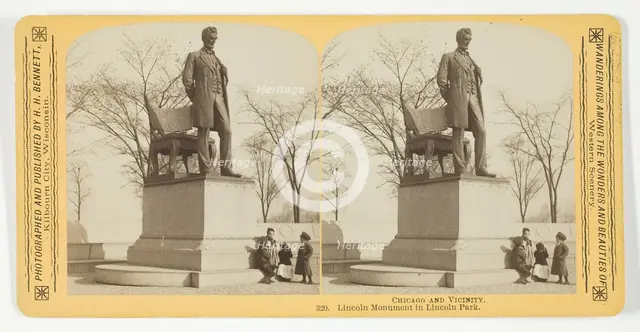 Lincoln Monument in Lincoln Park, 1887/93. Creator: Henry Hamilton Bennett.