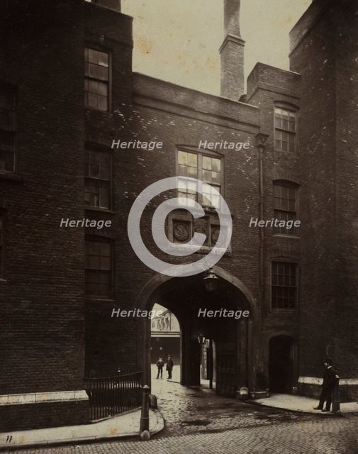 Lincoln's Inn, Gate House, 1876. Creator: Alfred H. Bool (British); album issued by The Society for Photographing the Relics of Old London; John Bool (British), and.
