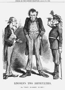 Lincoln's Two Difficulties 1862. Creator: Unknown