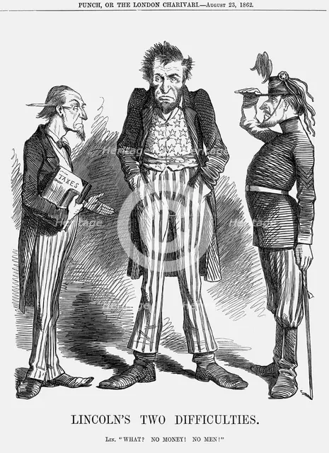 'Lincoln's Two Difficulties', 1862. Creator: Unknown.