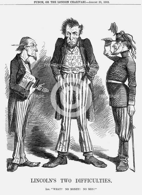 'Lincoln's Two Difficulties', 1862. Creator: Unknown.