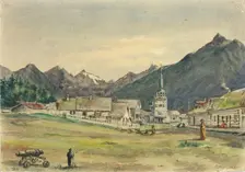 Lincoln Street, Sitka, 1887. Creator: Theodore J. Richardson