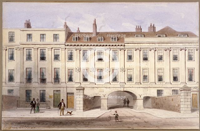 Lincoln's Inn Fields, Holborn, London, c1835. Artist: Thomas Hosmer Shepherd