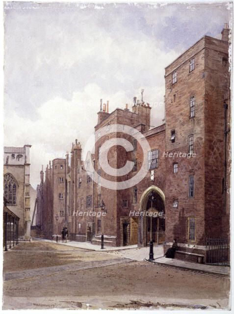 Lincoln's Inn Gatehouse, London, 1879. Artist: John Crowther
