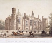 Lincoln's Inn, Holborn, London, 1854. Artist: Jules Louis Arnout