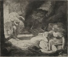 LIncendie, 1876. Creator: Alphonse Legros (French, 1837-1911)