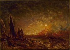 L'incendie. Creator: Felix Francois Georges Philibert Ziem