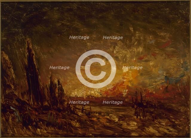 L'incendie. Creator: Felix Francois Georges Philibert Ziem.