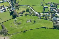 Lingen Castle, motte and bailey earthwork, Herefordshire, 2016. Creator: Damian Grady