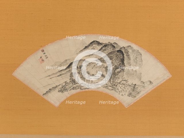 "Lingering Rain over Half the Village", ca. 1815-20. Creator: Uragami Gyokudo.