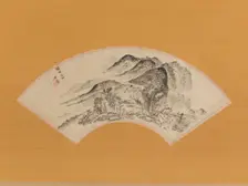"Lingering Rain over Half the Village", ca. 1815-20. Creator: Uragami Gyokudo