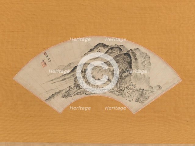 "Lingering Rain over Half the Village", ca. 1815-20. Creator: Uragami Gyokudo.