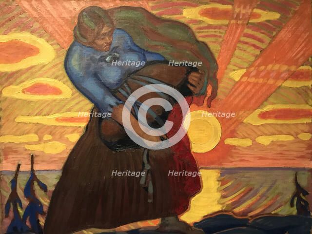 Linda Carrying a Rock, 1917.