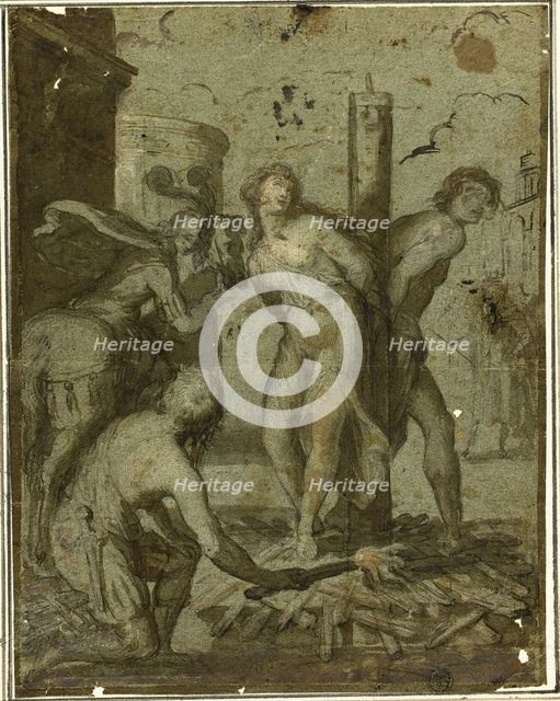 Linda and Sophronia Freed by Clorinda, n.d. Creator: Elisabetta Sirani.