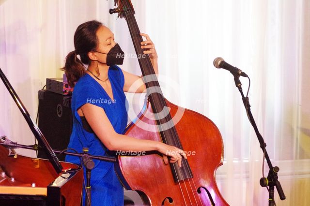 Linda May Han Oh, Linda May Han Oh Quartet, Watermill Jazz Club, Dorking, Surrey, 26 Oct 2021. Creator: Brian O'Connor.