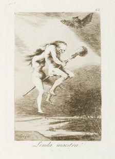 Linda maestra!; Los Caprichos, pl.68, 1799. Creator: Francisco Goya