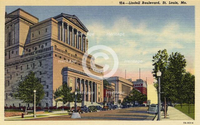 Lindell Boulevard, St Louis, Missouri, USA, 1937. Artist: Unknown