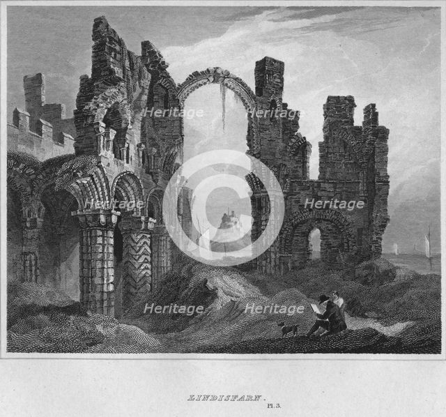 'Lindisfarne', 1814. Artist: John Greig.