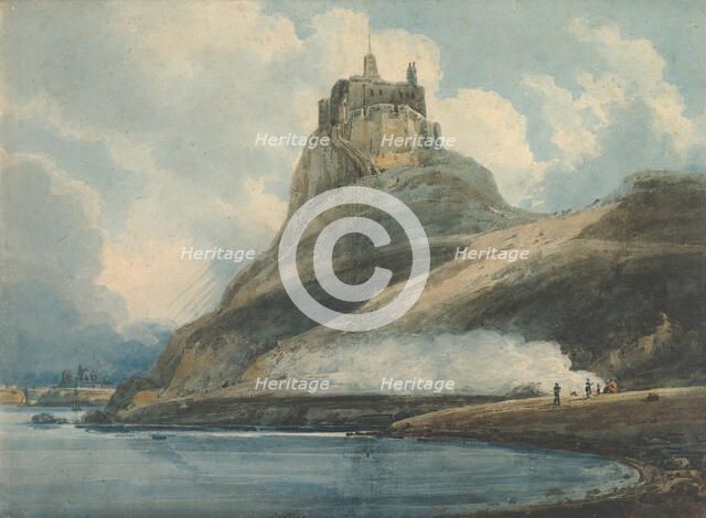 Lindisfarne Castle, Holy Island, Northumberland, 1796-97. Creator: Thomas Girtin.