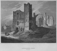 Lindisfarne Abbey. West Front 1814. Artist: John Greig