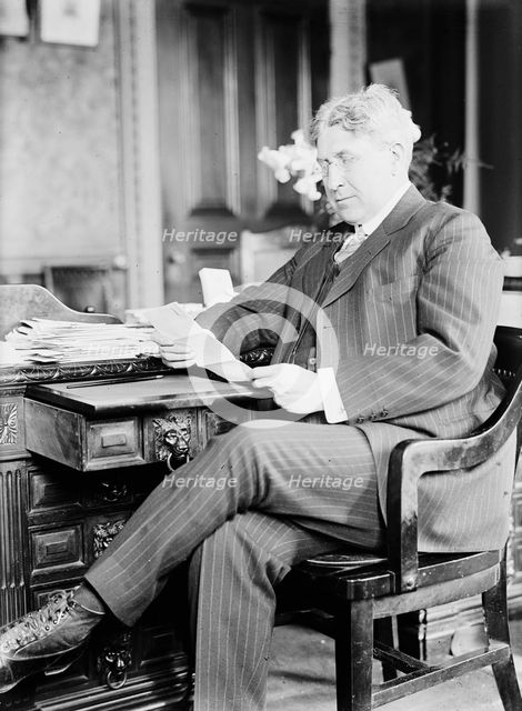Lindley M. Garrison, Secretary of War, at Desk, 1913. Creator: Harris & Ewing.