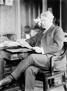 Lindley M. Garrison, Secretary of War, at Desk, 1913. Creator: Harris & Ewing