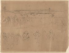 Line-ups and Trenches [recto], 1864. Creator: Winslow Homer