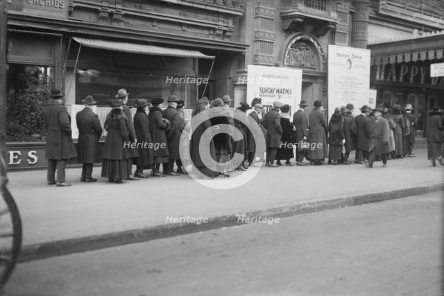 Line for Tetrazzini seats, between c1915 and c1920. Creator: Bain News Service.
